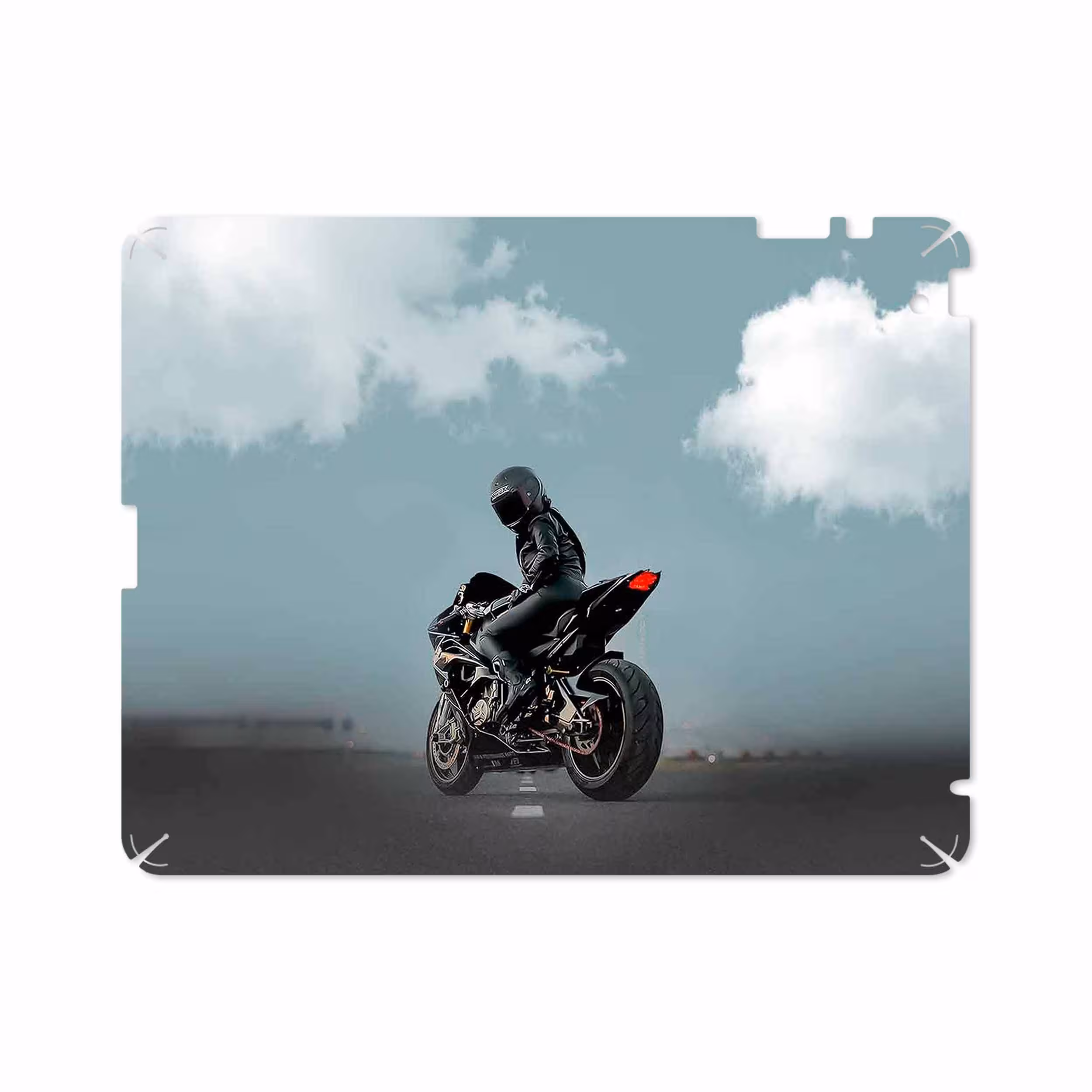 برچسب پوششی ماهوت مدل Motorcycling مناسب برای تبلت اپل iPad 2 2011 A1397