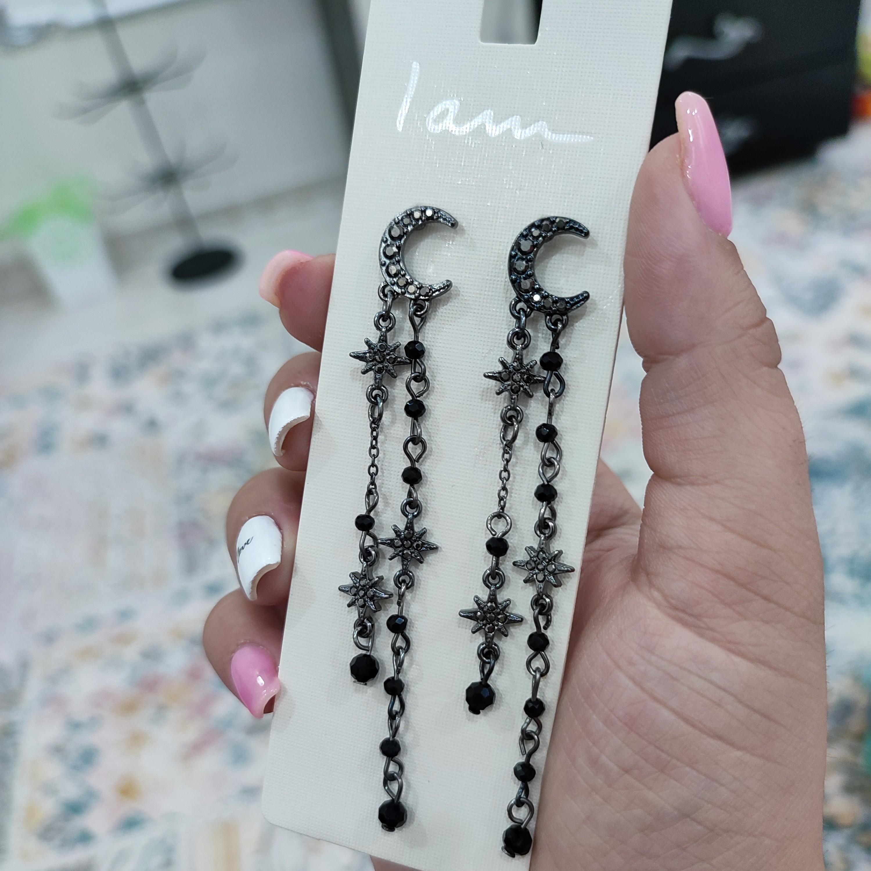 گوشواره آویز ماه و ستاره iam