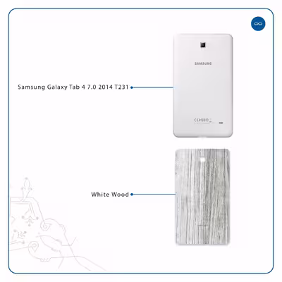 برچسب پوششی ماهوت مدل White Wood مناسب برای تبلت سامسونگ Galaxy Tab 4 7.0 2014 T231