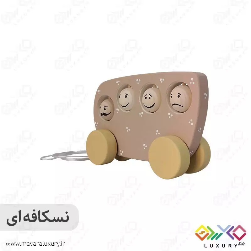 اسباب بازی مدل اتوبوس چوبی ماوراء لاکچری MKT23