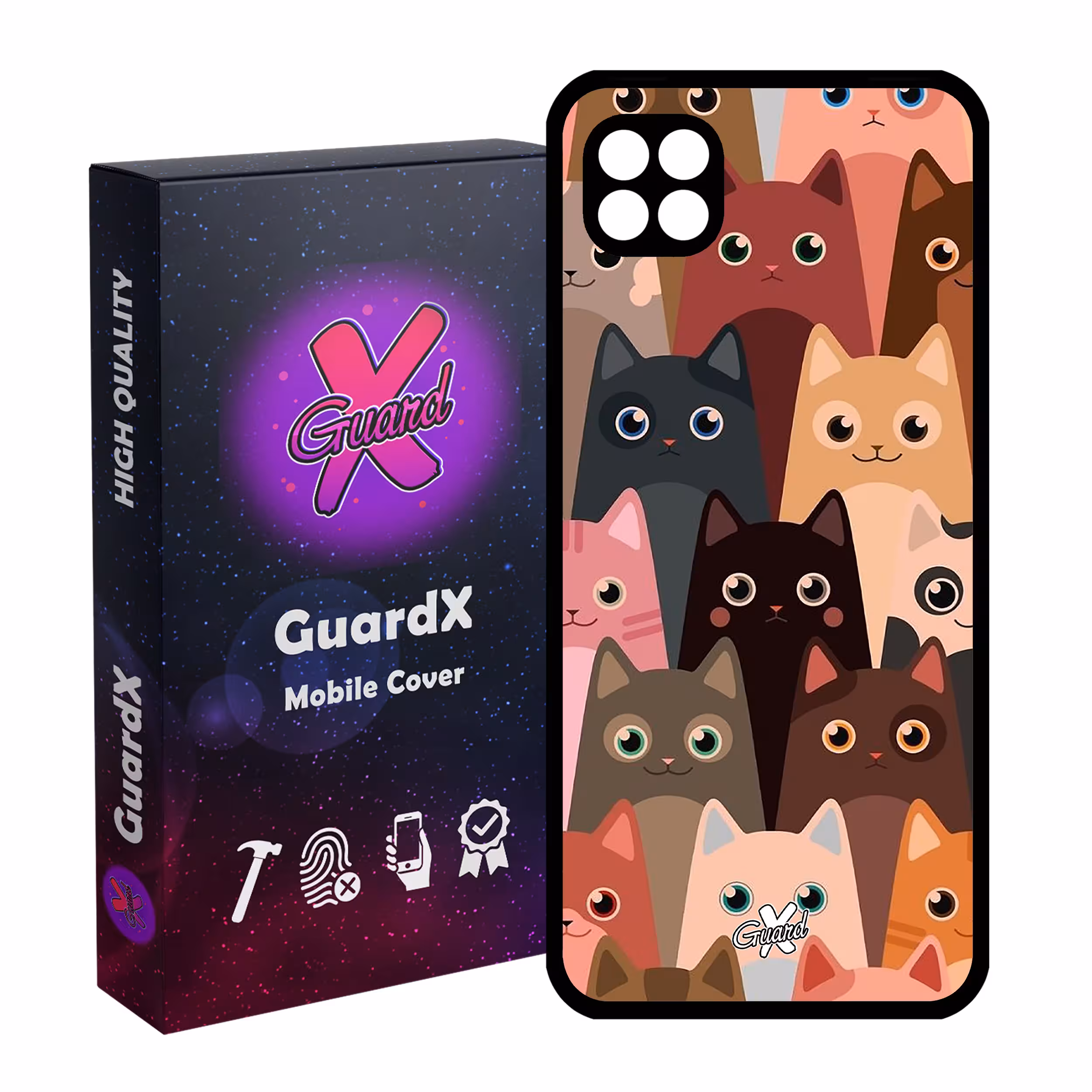 کاور گارد ایکس طرح Cat مدل Glass10067 مناسب برای گوشی موبایل سامسونگ Galaxy A22 5G
