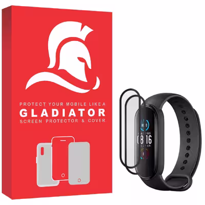 محافظ صفحه نمایش گلادیاتور مدل GWP2000 مناسب برای ساعت هوشمند شیائومی Mi Band 5 بسته دو عددی