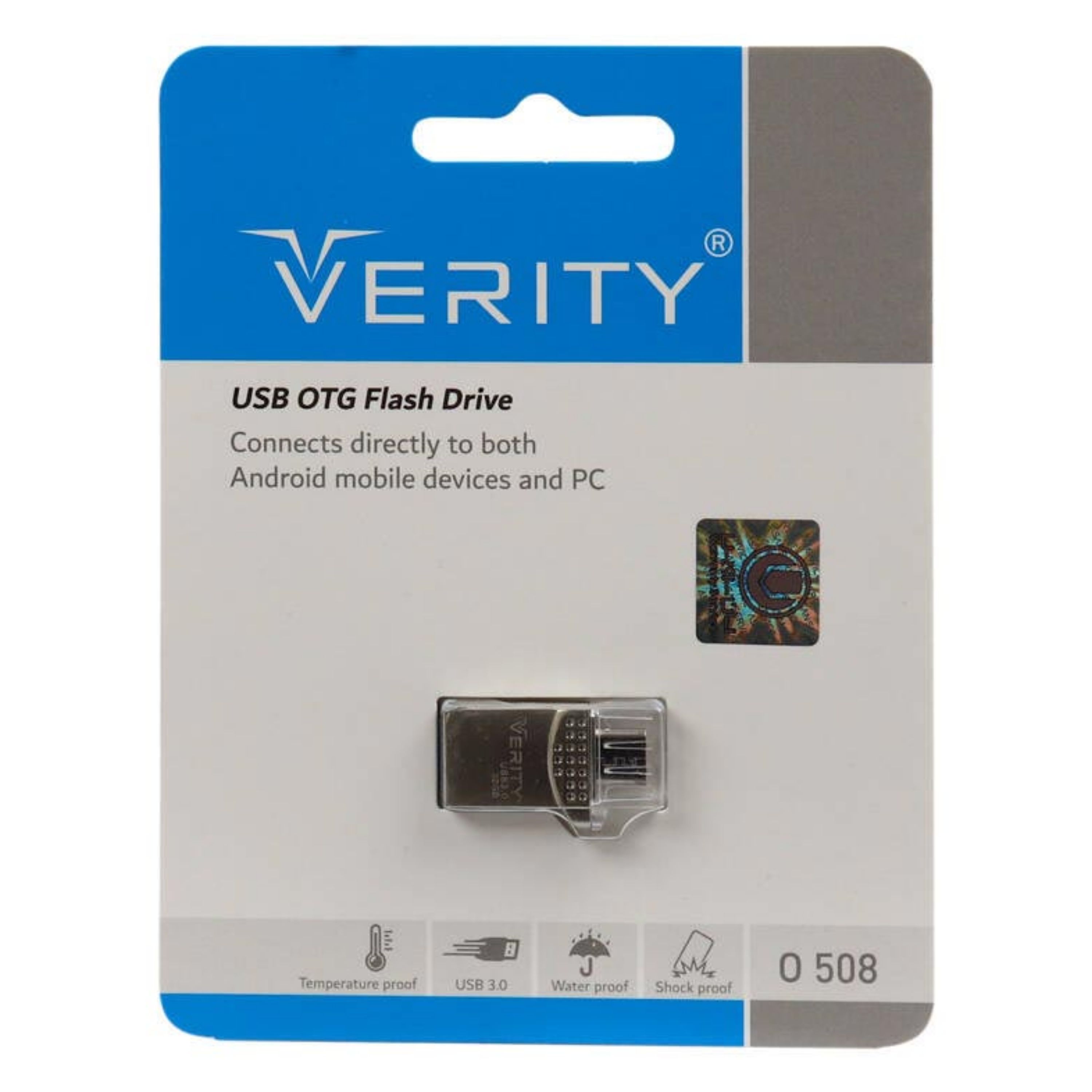 فلش 64GB USB3 - OTG Verity O508 با گارانتی مادام العمر