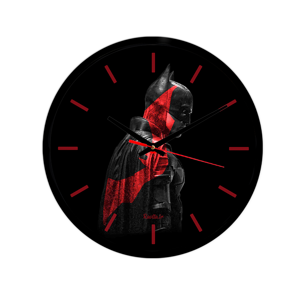 ساعت‌ دیواری رومیزی راویتا طرح بتمن کد 3492