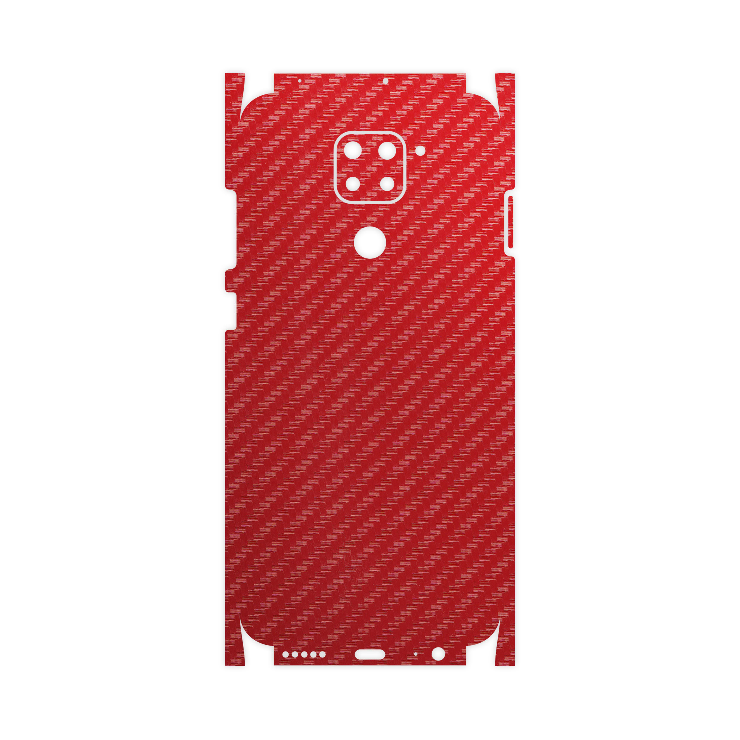 برچسب پوششی ماهوت مدل Red-Fiber-FullSkin مناسب برای گوشی موبایل شیائومی Redmi Note 9