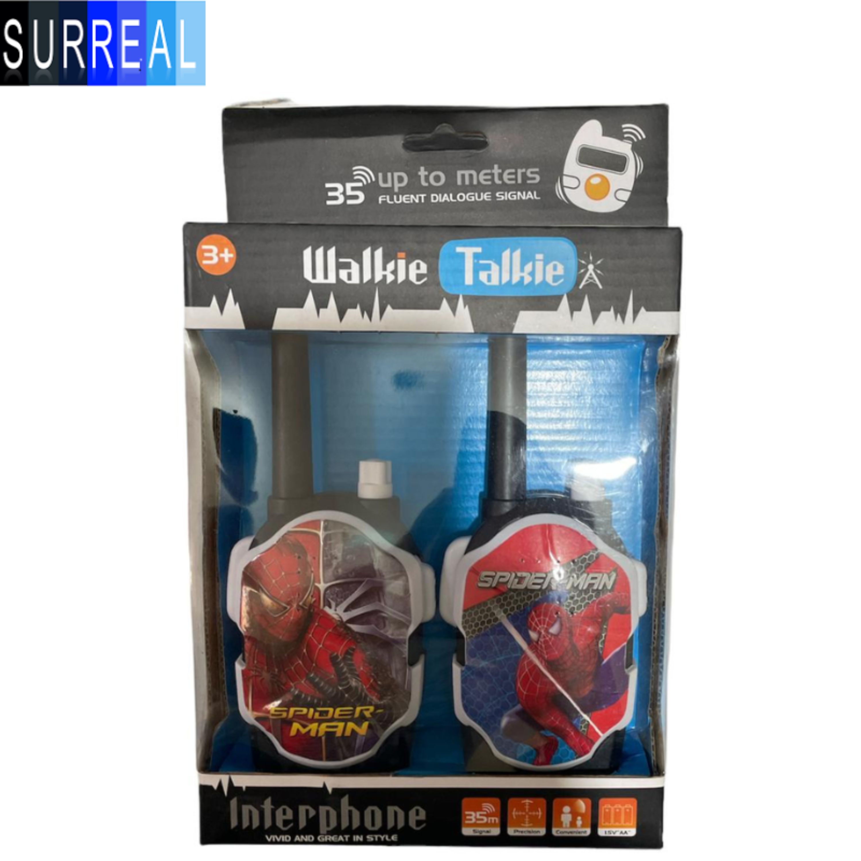 ست بی سیم 2 تیکه طرح مرد عنکبوتی مدل Walkie Talkie JC624