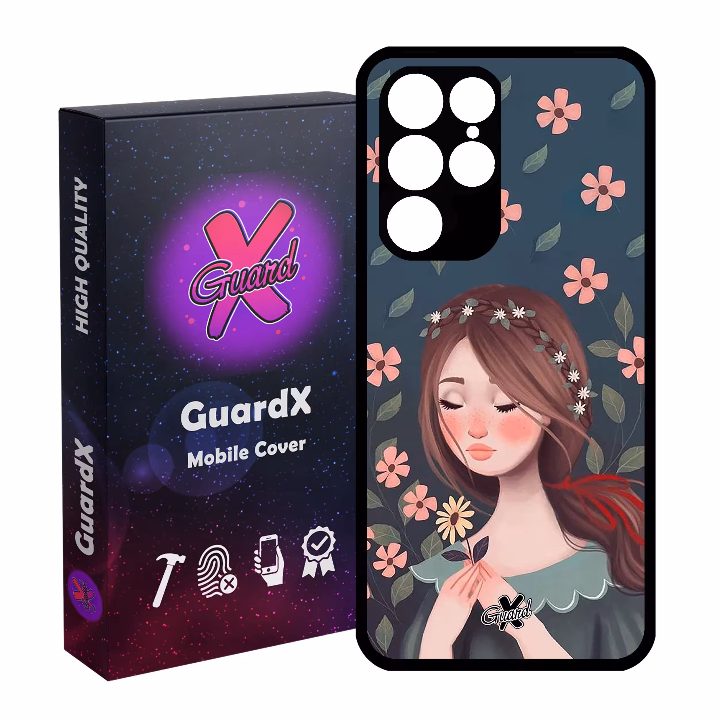 کاور گارد ایکس طرح Girl مدل Glass10332 مناسب برای گوشی موبایل سامسونگ Galaxy S22 Ultra