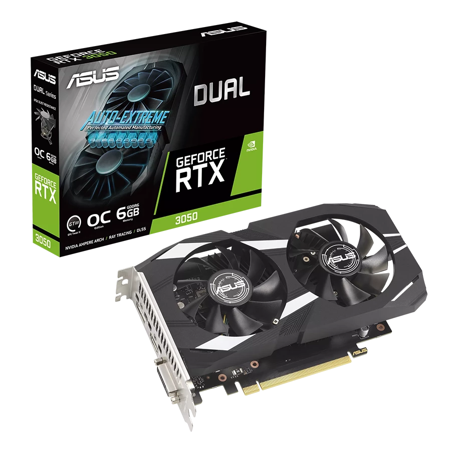 کارت گرافیک ایسوس DUAL RTX 3050 6GB OC | فروشگاه گیمینگ تکاف