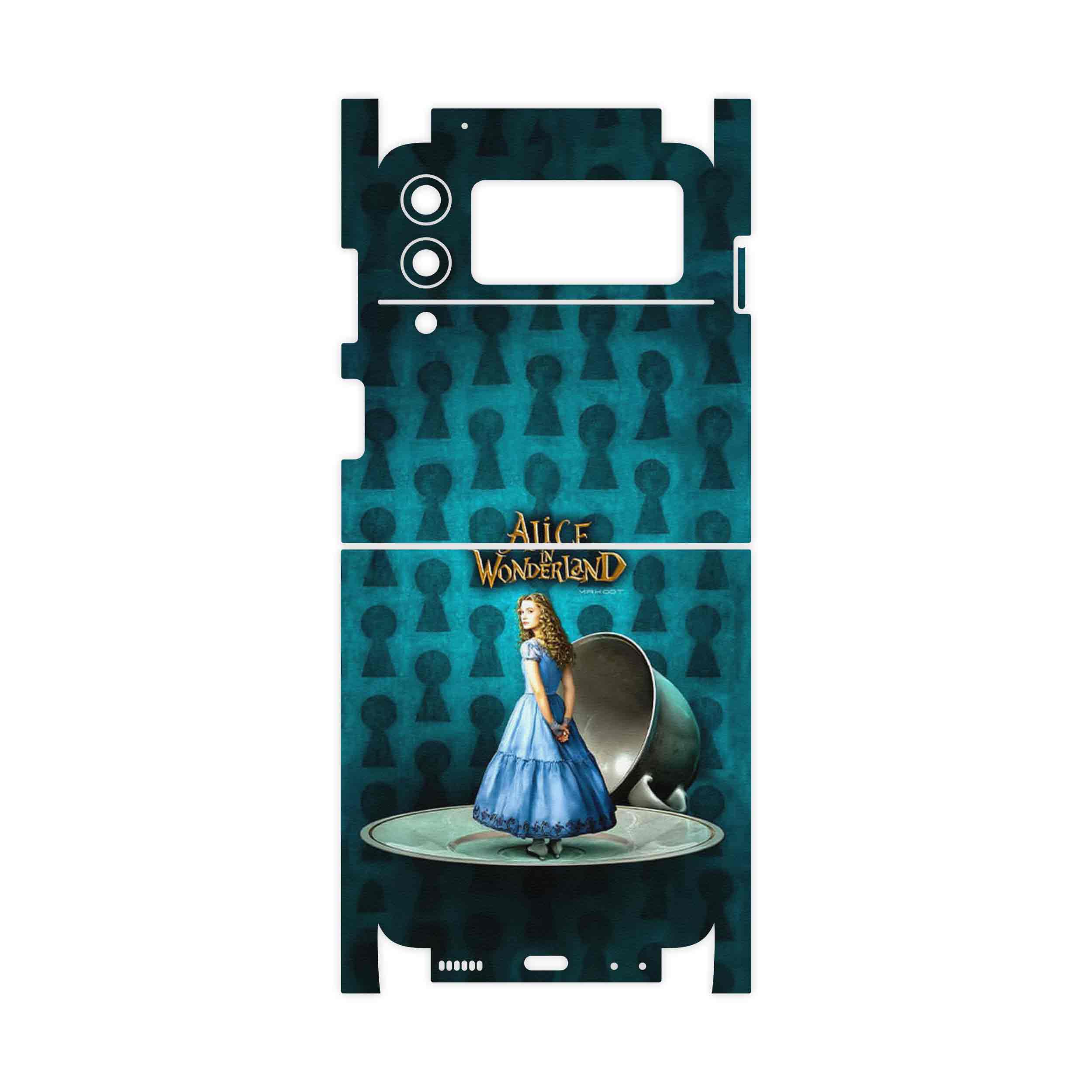 برچسب پوششی ماهوت مدل Alice in Wonderland-FullSkin مناسب برای گوشی موبایل سامسونگ Galaxy Z Flip3 5G