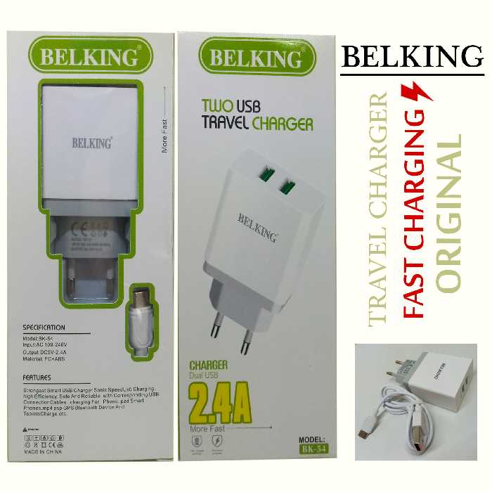 شارژر بلکینگ ،مدلBK-54 همراه باکابل تایپ سی