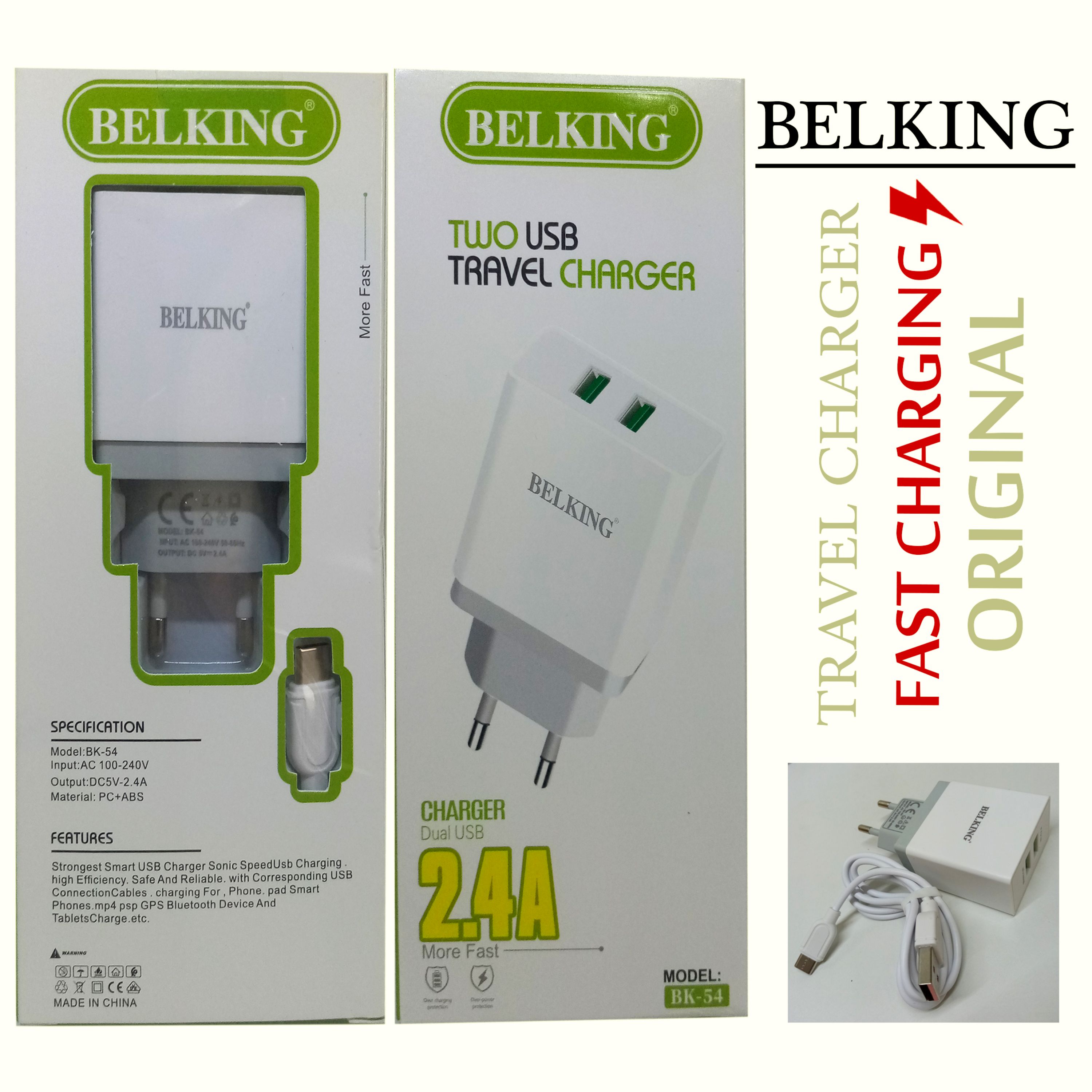 شارژر بلکینگ ،مدلBK-54 همراه باکابل تایپ سی