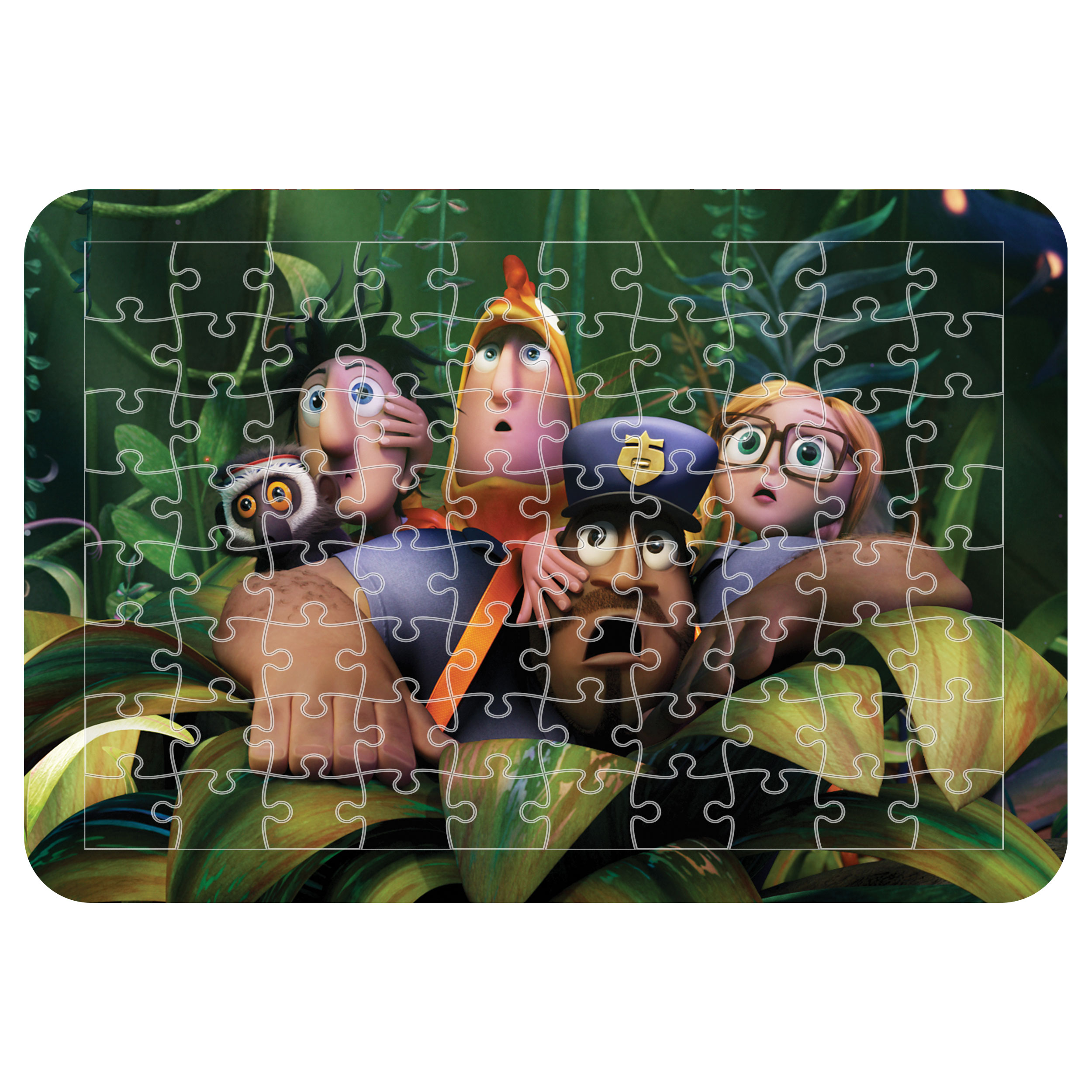 پازل 54 تکه اطلس آبی طرح کارتون ابری بارش کوفته  مدل P1378