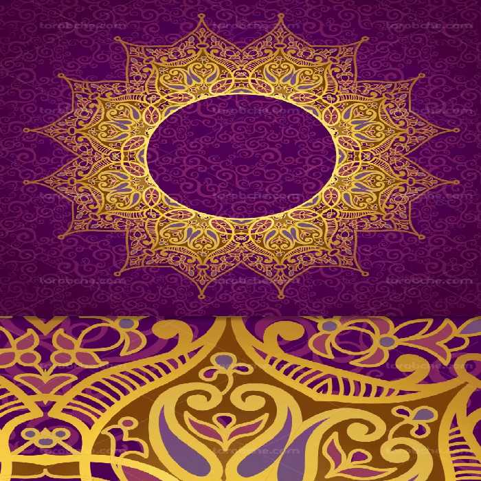 وکتور شمسه سنتی طلایی رنگ | گرافیک با طعم تربچه