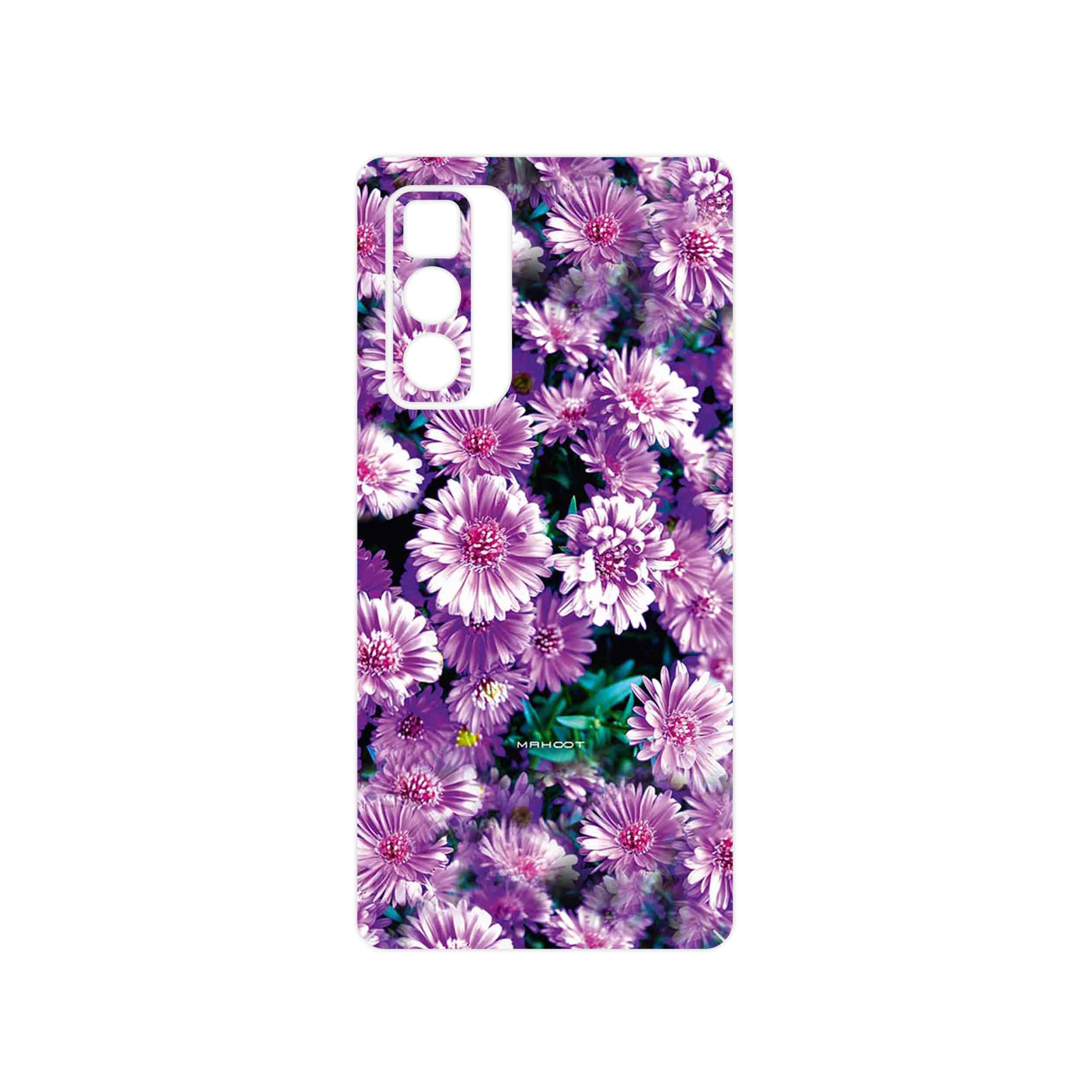 برچسب پوششی ماهوت مدل Purple_Flower مناسب برای گوشی موبایل موتورولا Edge 20 Pro