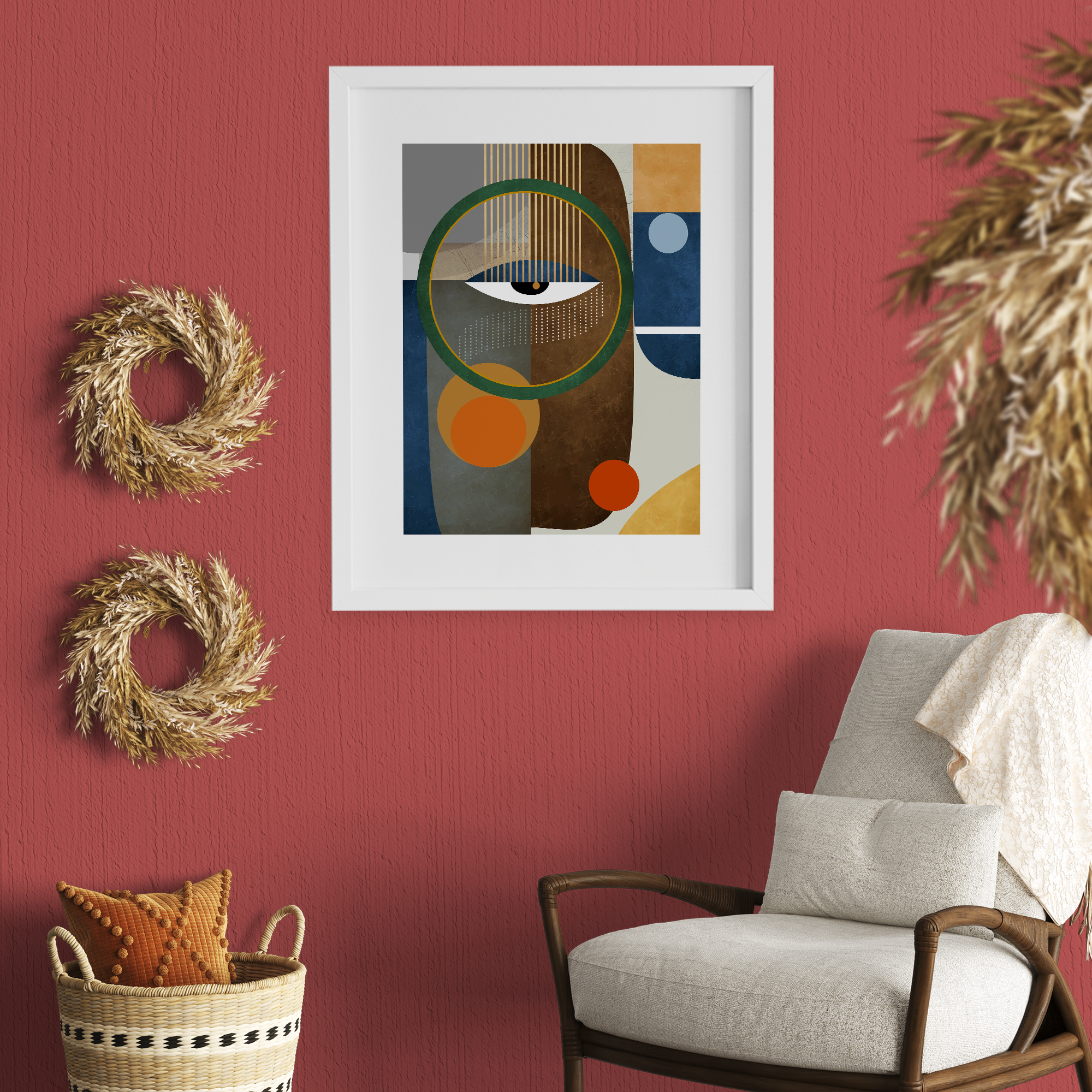  تابلو مدل کوبیسم طرح چهره کد 987