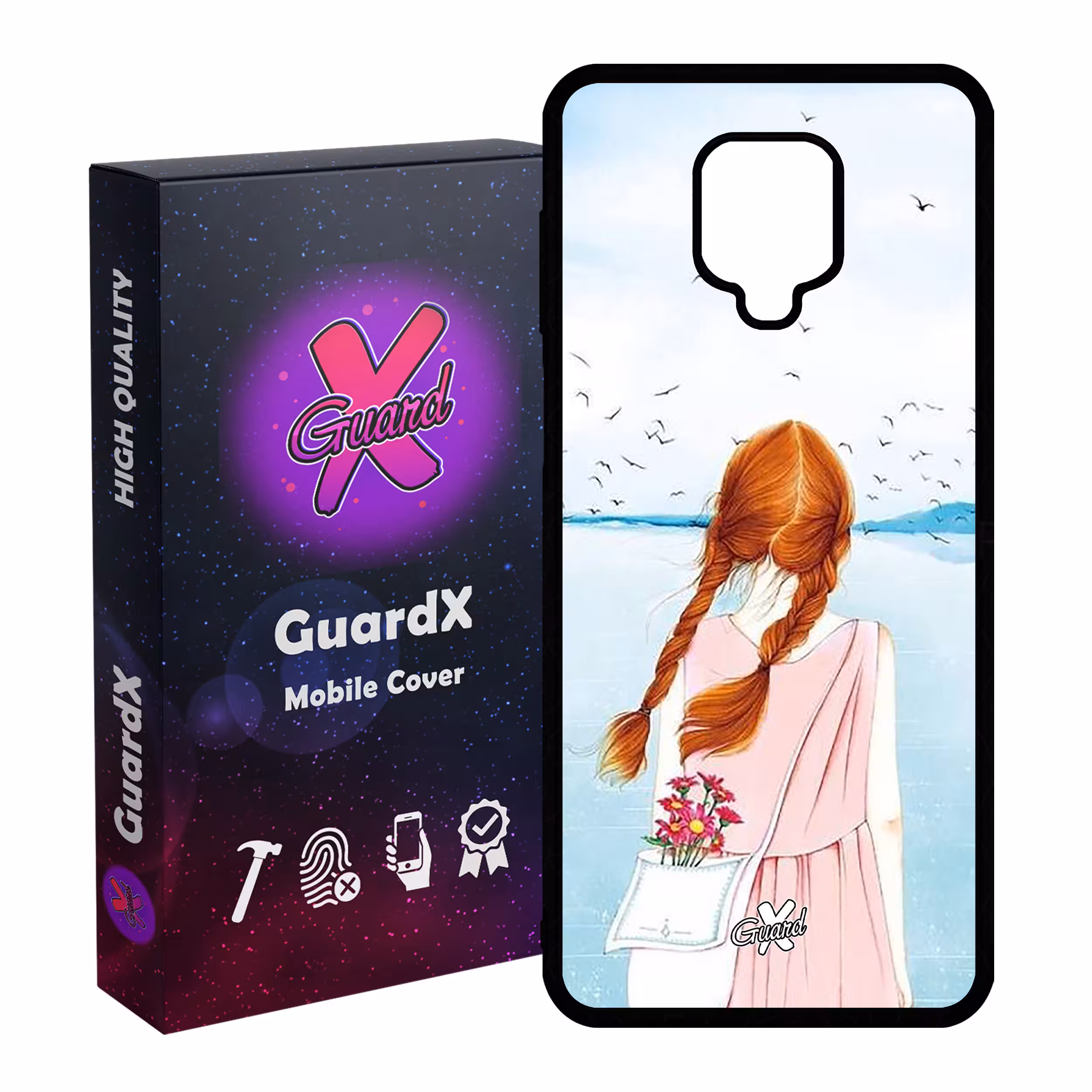 کاور گارد ایکس طرح دختر مدل Glass10213 مناسب برای گوشی موبایل شیائومی Redmi Note 9S / Note 9 Pro / Note 9 Pro Max