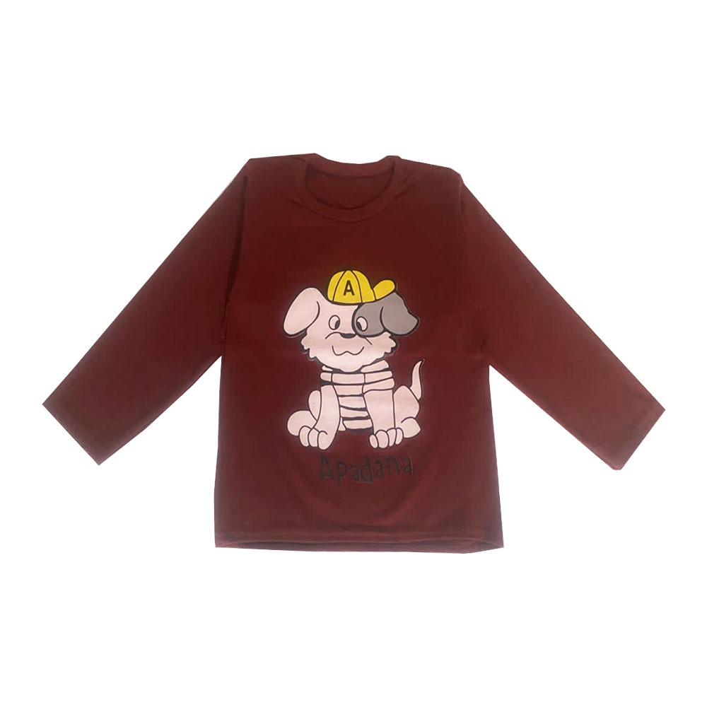 تی شرت آستین بلند بچگانه مدل سگ کد AK40