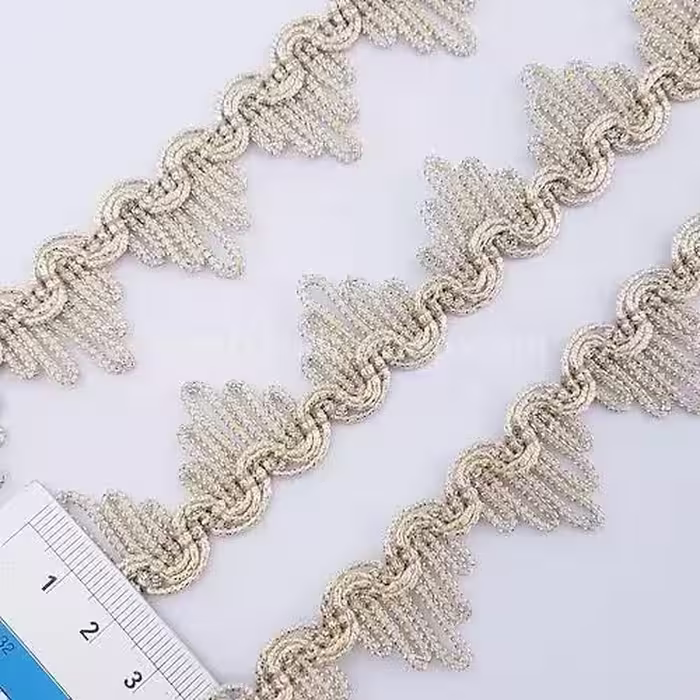 یراق نوار تاجی 2.5 طلایی روشن کد 509