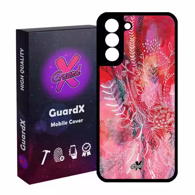 کاور گارد ایکس طرح گل مدل Glass10282 مناسب برای گوشی موبایل سامسونگ Galaxy S21 FE