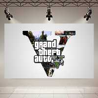 تابلو شاسی طرح GAME مدل GTA V کد AR6260 | دنیای قاب