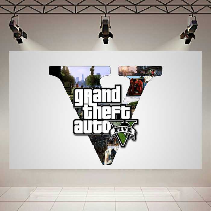 تابلو شاسی طرح GAME مدل GTA V کد AR6260 | دنیای قاب