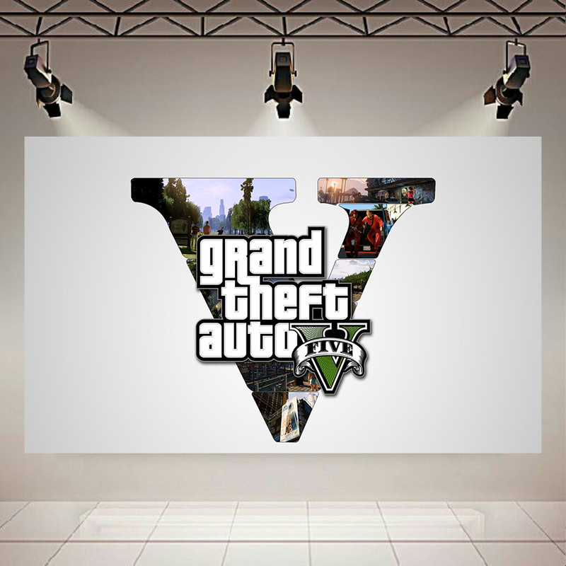 تابلو شاسی طرح GAME مدل GTA V کد AR6260 | دنیای قاب