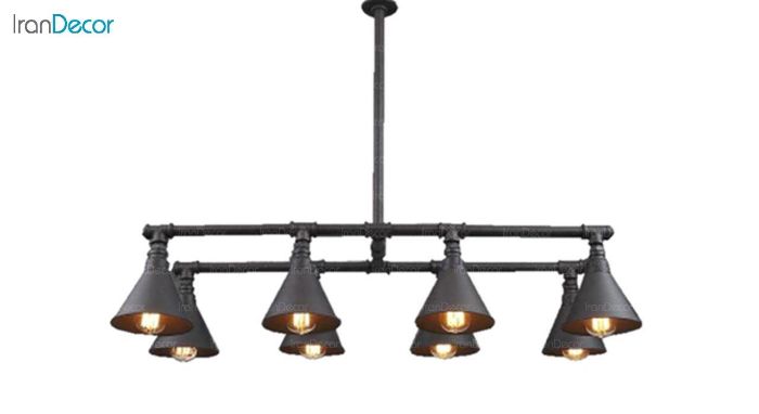 چراغ سقفی مدرن 8 شعله آرتا مدل پایپ کد 134/8