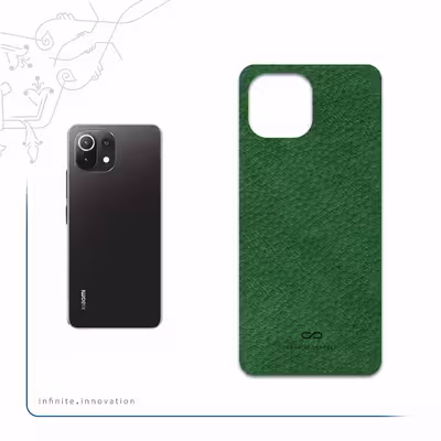 برچسب پوششی ماهوت مدل Green-Leather مناسب برای گوشی موبایل شیائومی 11 Lite 5G NE