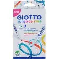 ماژیک رنگ آمیزی 8 رنگ جیوتو مدل Turbo Glitter