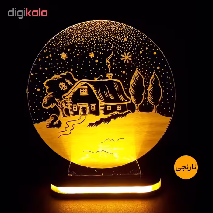 چراغ خواب طرح کلبه برفی کد 1045