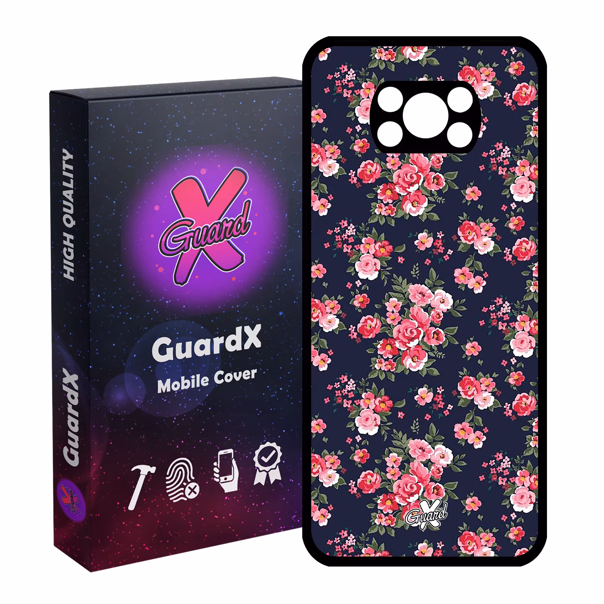 کاور گارد ایکس طرح Flower مدل Glass10130 مناسب برای گوشی موبایل شیائومی Poco X3 Pro