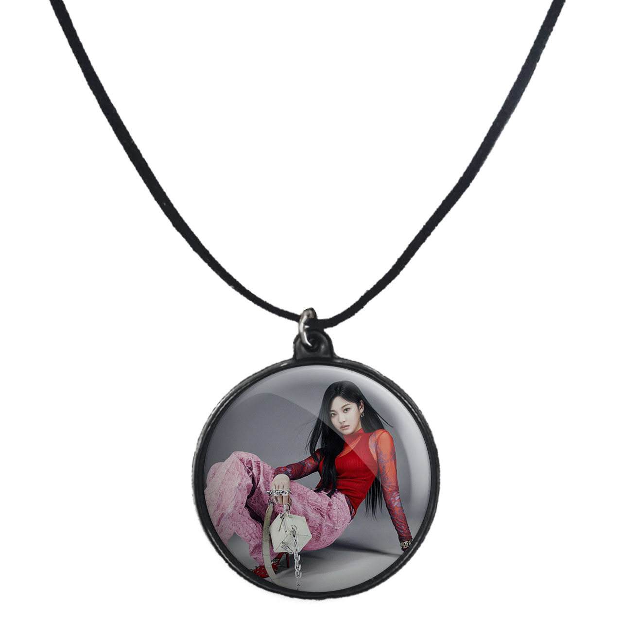 گردنبند پرمانه طرح aespa کد pmb.18465 مدل دو طرفه