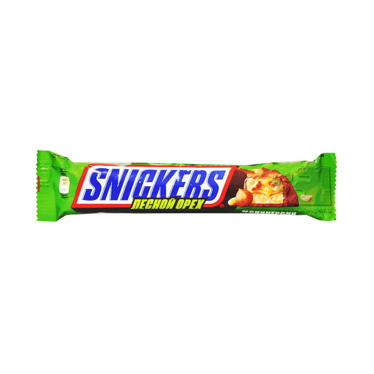 شکلات مغزدار با مغز بادام زمینی و فندق ( دو قلو ) اسنیکرز - snickers
