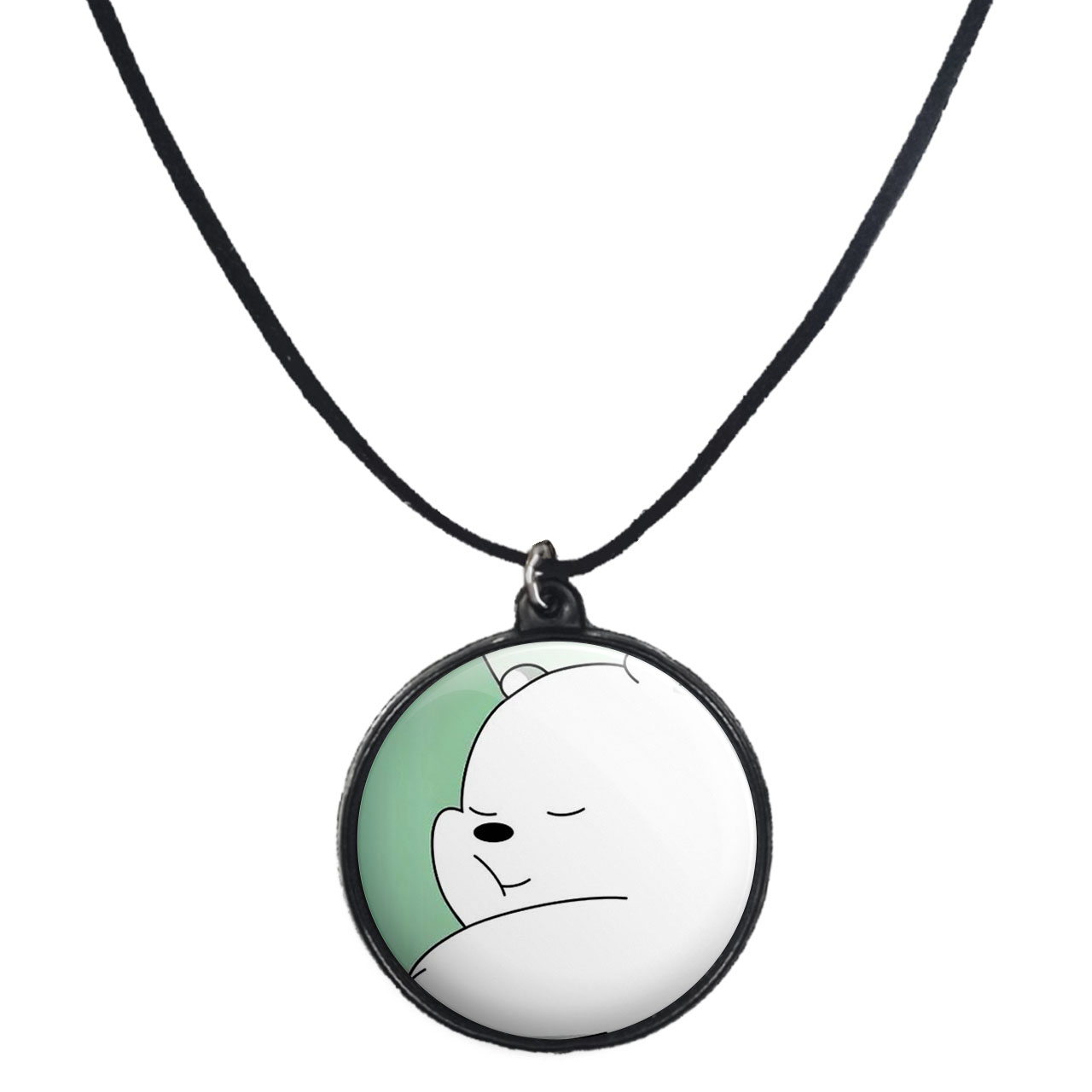 گردنبند پرمانه طرح خرس‌های کله‌فندقی کد pmb.10268 مدل دو طرفه