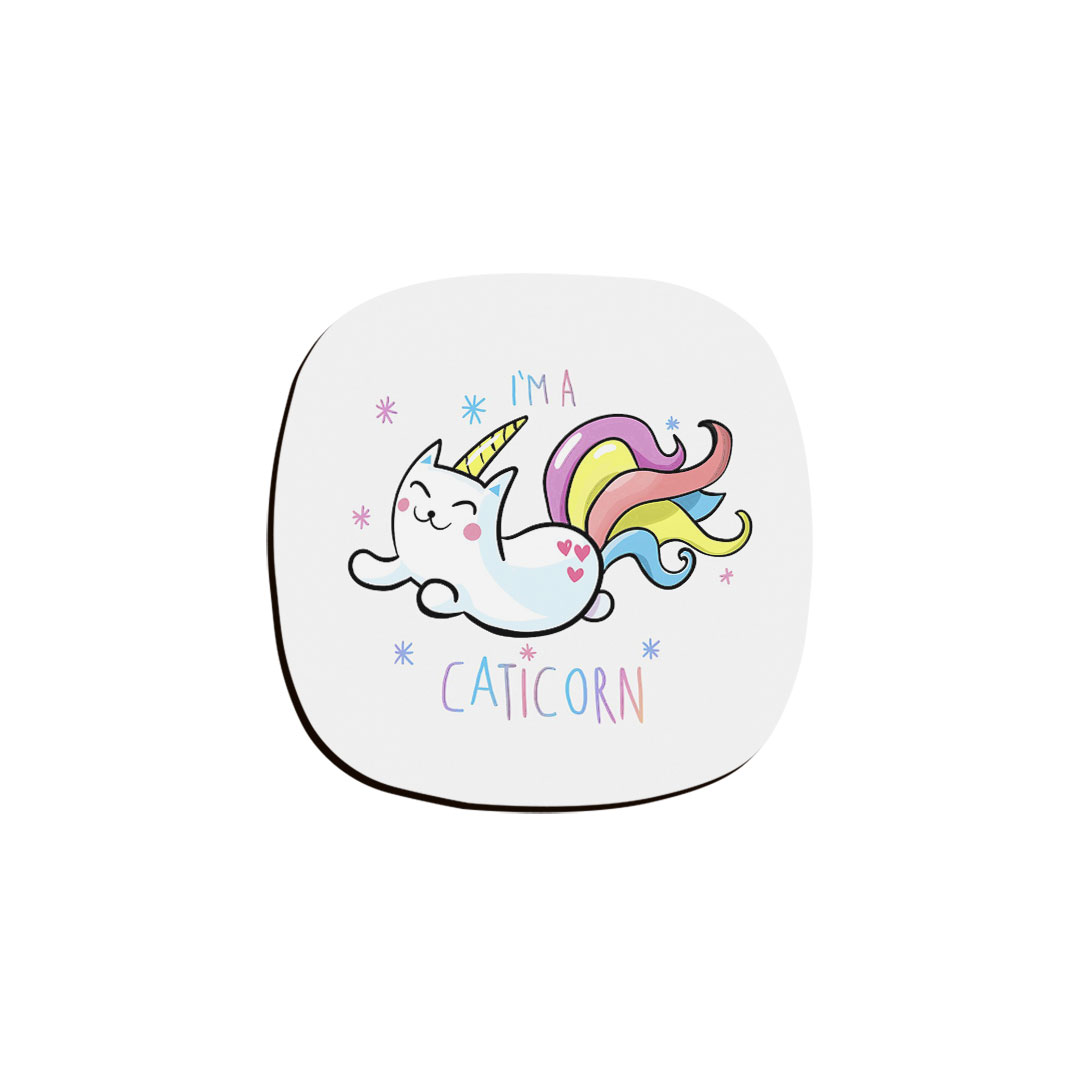 زیر لیوانی ترمه طراحان ایده مدل گربه تک‌شاخ کد cfp445