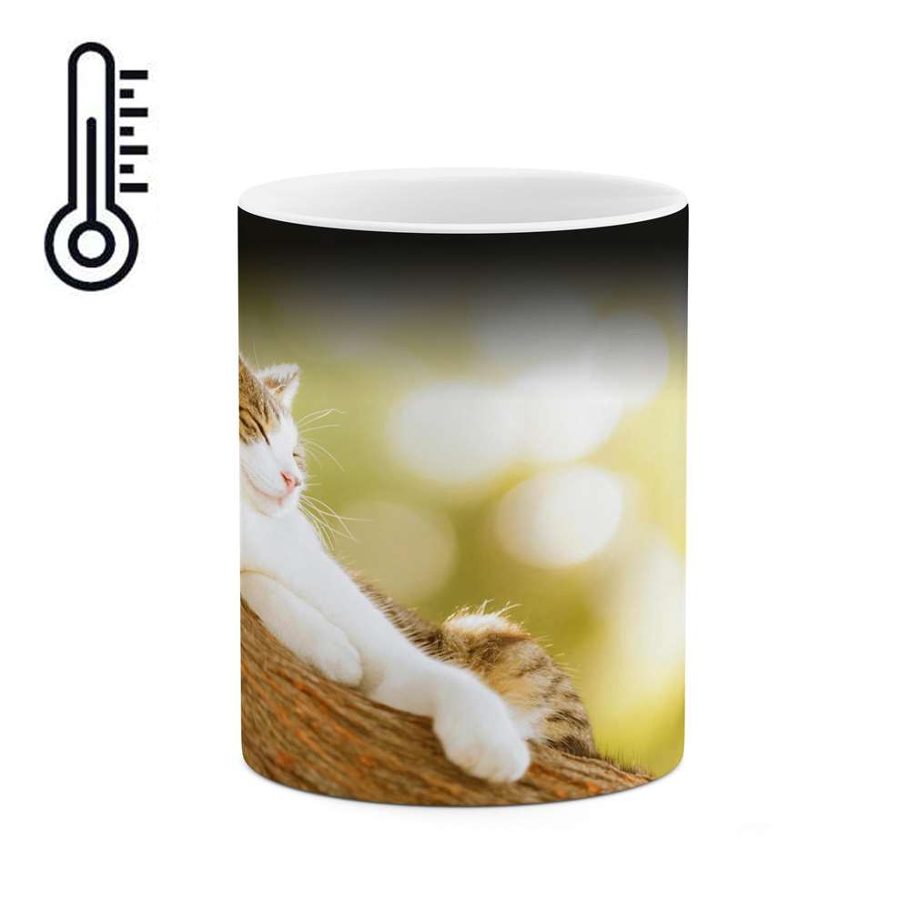 ماگ حرارتی کاکتی طرح گربه مدل mgh17267