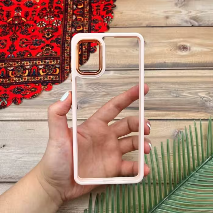 قاب گوشی Galaxy A31 سامسونگ اورجینال دورسیلیکونی شفاف گلبهی کد 65656