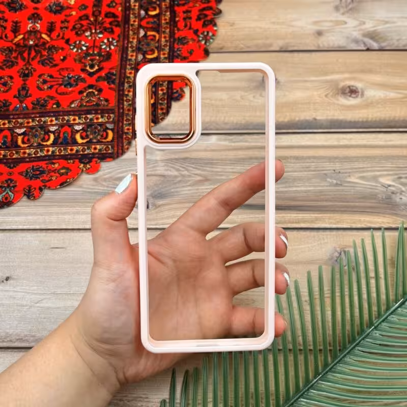 قاب گوشی Galaxy A31 سامسونگ اورجینال دورسیلیکونی شفاف گلبهی کد 65656