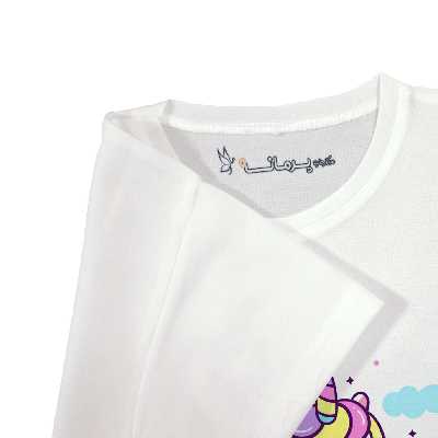 تی شرت بچگانه پرمانه طرح تک شاخ کد pmt.622