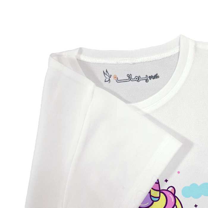 تی شرت بچگانه پرمانه طرح تک شاخ کد pmt.622