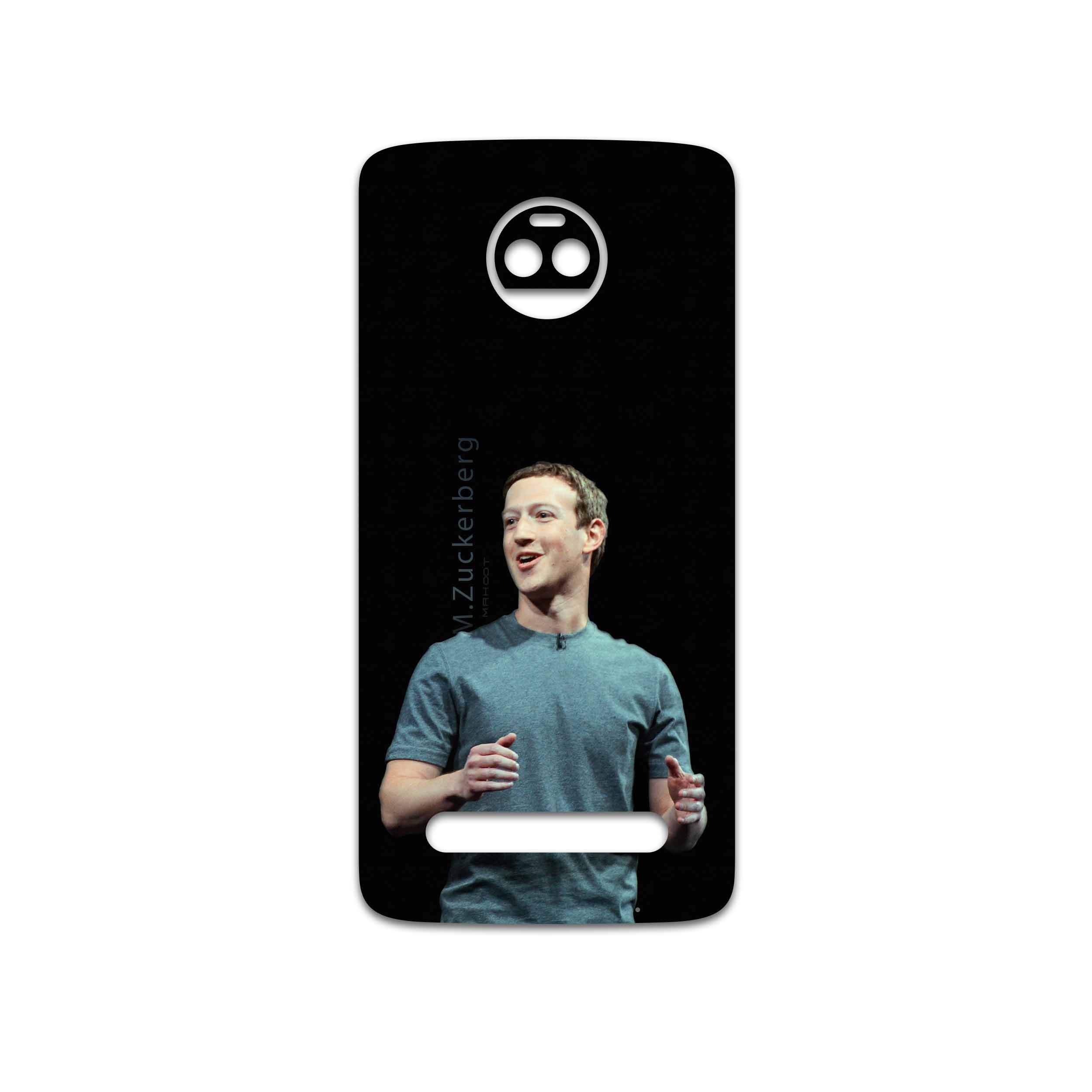 برچسب پوششی ماهوت مدل Mark Zuckerberg مناسب برای گوشی موبایل موتورولا Moto Z2 Force