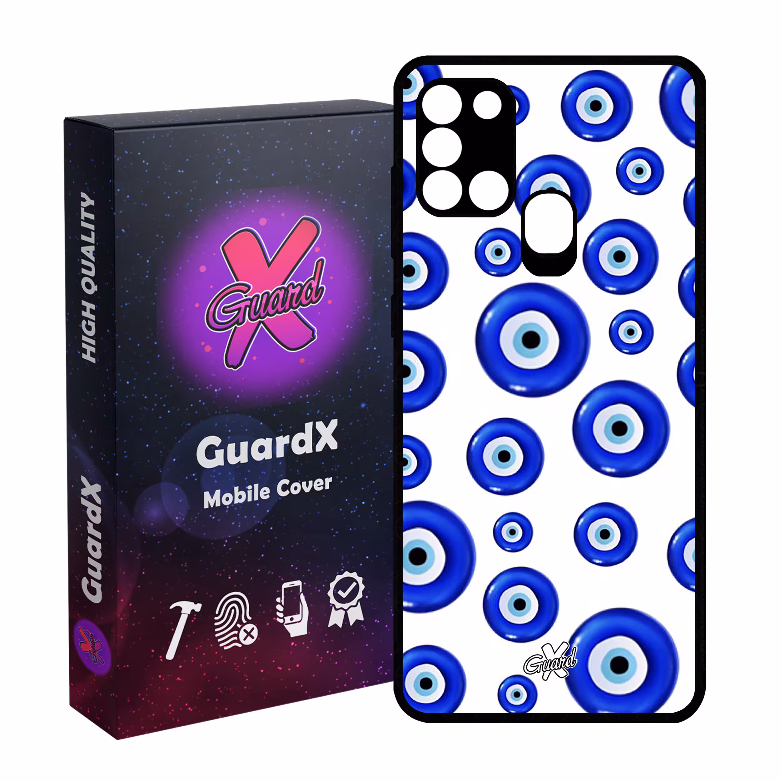 کاور گارد ایکس طرح چشم نظر مدل Glass10432 مناسب برای گوشی موبایل سامسونگ Galaxy A21s