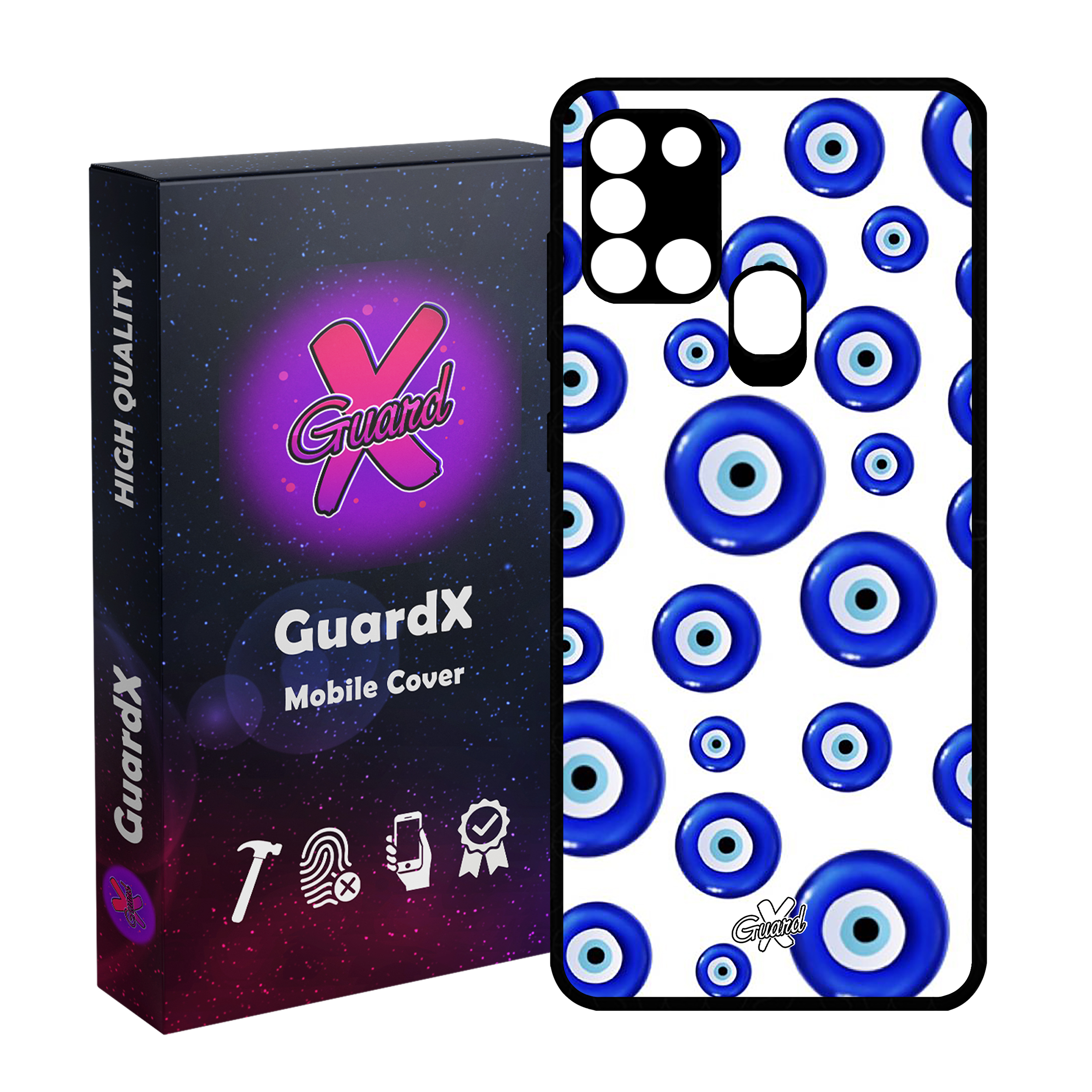 کاور گارد ایکس طرح چشم نظر مدل Glass10432 مناسب برای گوشی موبایل سامسونگ Galaxy A21s