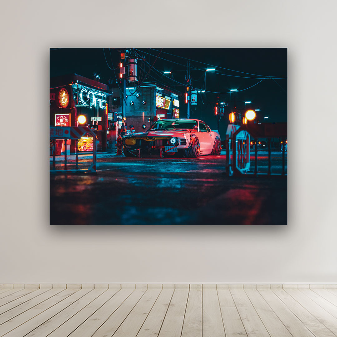 تابلو شاسی مدل آرت ورک ماشین نئونی RAMN01