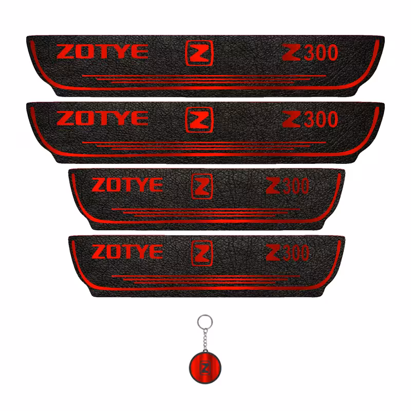 برچسب پارکابی خودرو لندمون کد LM040 MR مناسب برای زوتی Z300 مجموعه 4 عددی به همراه جاکلیدی