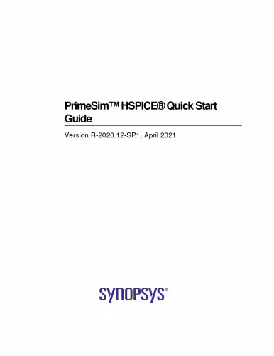خرید و دانلود نسخه کامل کتاب PrimeSim™ HSPICE® Quick Start Guide
