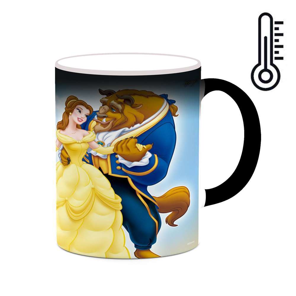 ماگ حرارتی کاکتی طرح کارتون Beauty And The Beast مدل mgh22298