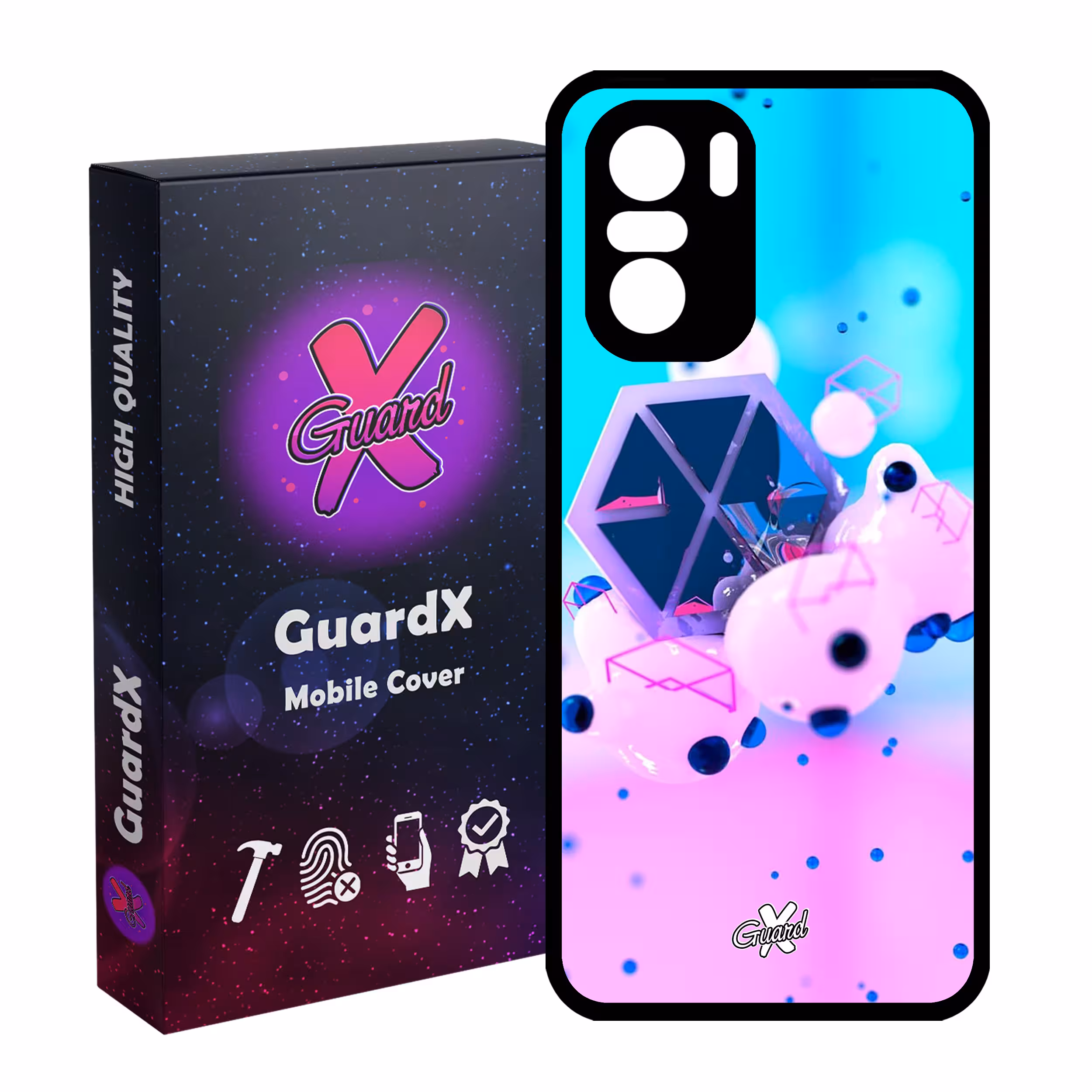 کاور گارد ایکس طرح Exo مدل Glass10023 مناسب برای گوشی موبایل شیائومی Poco F3/MI 11X/MI 11X Pro/Redmi K40/K40 Pro