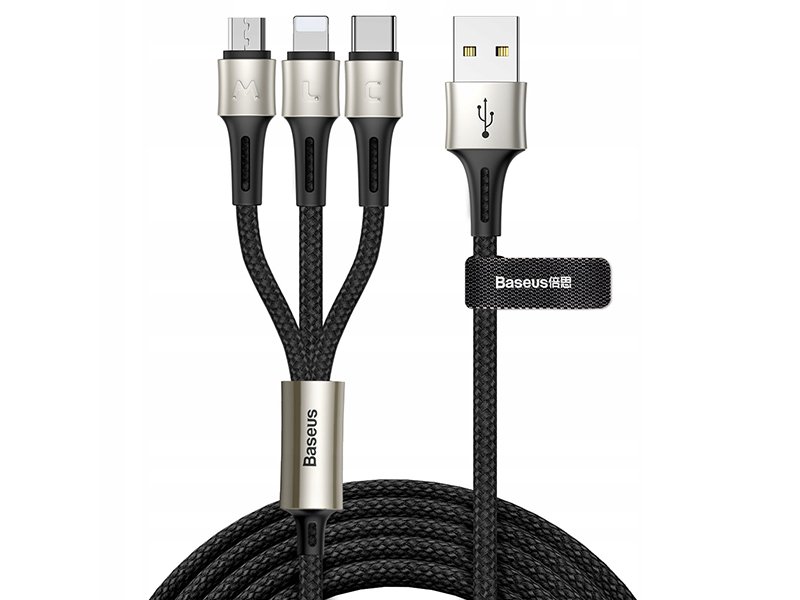کابل سه سر بیسوس مدل Caring 3in1 Cable