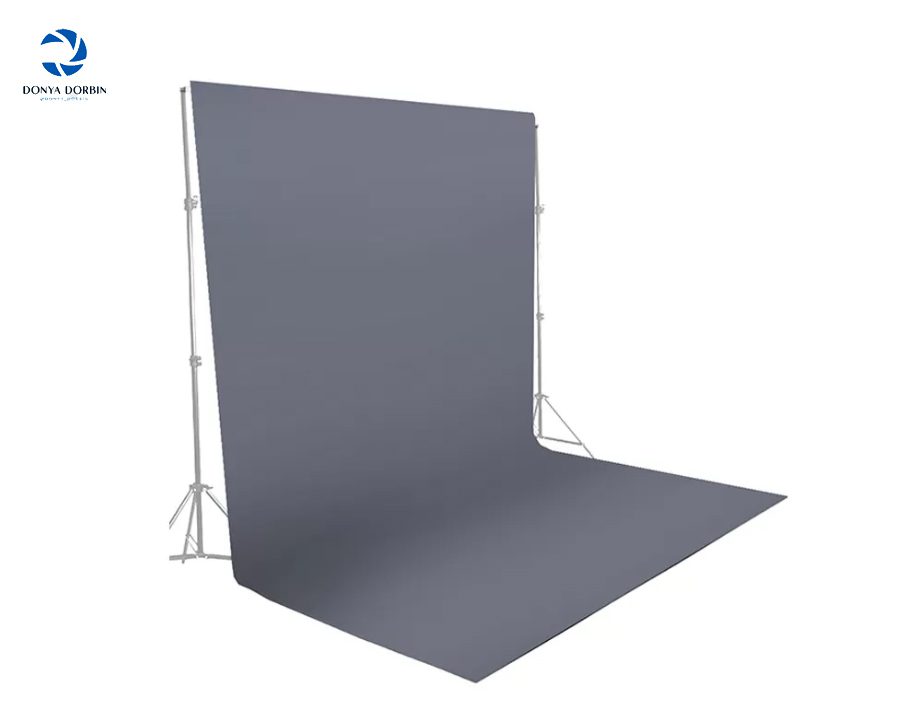 فون مخمل طوسی 5*3